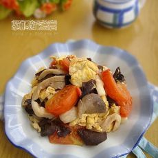 木耳蘑菇炒鸡蛋的做法