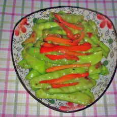 红椒扁豆的做法