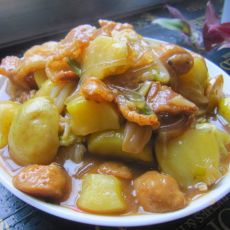 土豆白菜炖肉丸的做法