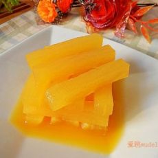 橙汁萝卜条的做法