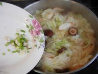 山药香菇白菜汤的做法