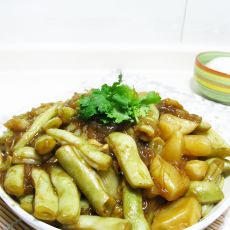 土豆豆角炖粉条的做法