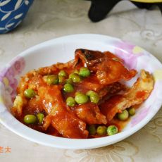 豌豆茄汁草鱼的做法