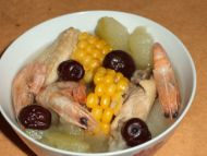 海虾鸡翅冬瓜煲的做法