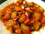 韩式辣酱炒西葫芦片的做法