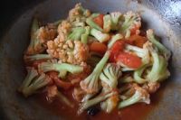 西红柿炒花菜的做法
