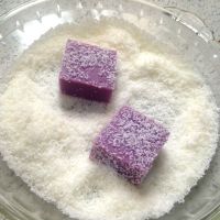 木糖醇椰丝紫薯糕---口味清淡，清凉可口