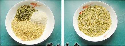 糙米绿豆粥步骤1-2
