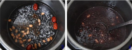 花生黑米粥做法步骤3-4