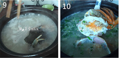 潮汕蟹粥做法步骤9-10