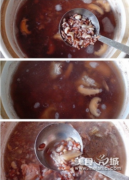 红米眉豆冬菜粥