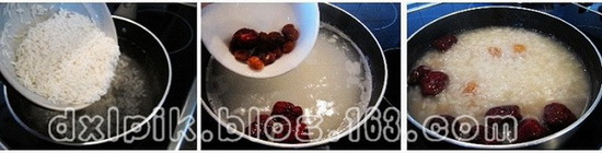 桂圆红枣糯米粥步骤3-4