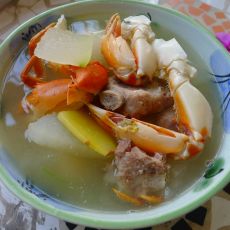 冬瓜排骨螃蟹汤的做法