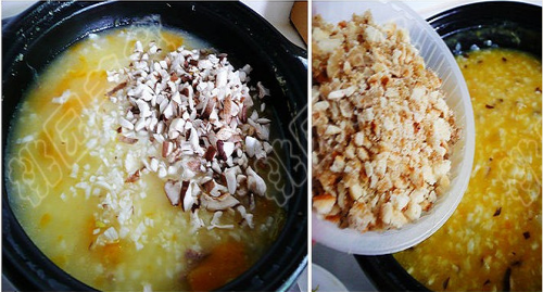 香菇南瓜月饼粥的做法