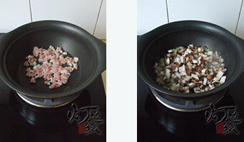 肉丝青菜燕麦粥步骤3-4
