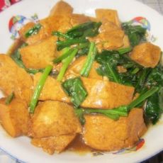 豆腐炒菠菜的做法