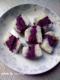 紫薯糯米糕的制作教程