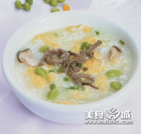 香菇牛肉青豆粥