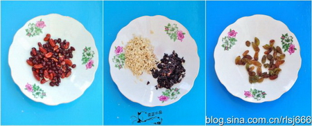 红豆墨米粥步骤1-3