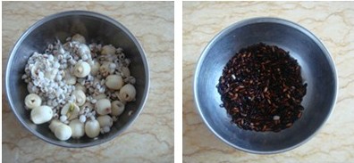 红枣莲子血糯米粥步骤1-2