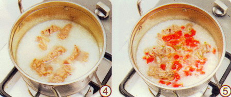 番茄肥牛粥做法步骤4-5