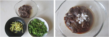 香菜猪肝阴米粥做法步骤3-4