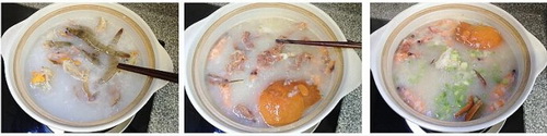 潮州海鲜粥做法步骤10-12