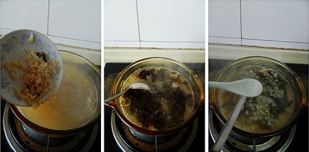 紫菜虾皮燕麦粥做法步骤4-6
