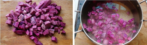 紫薯藜麦粥步骤3-4