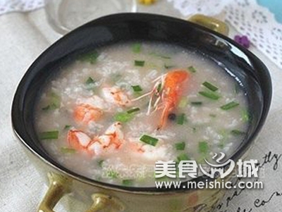 韭菜虾粥