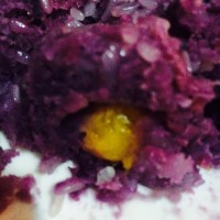 紫薯芒果糯米球的图解做法