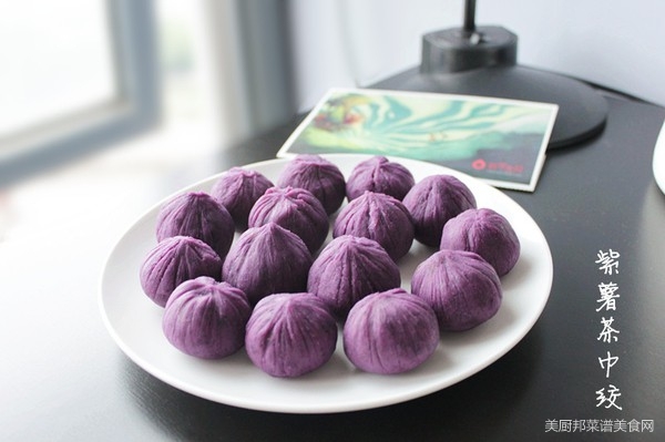 紫薯茶巾绞做法