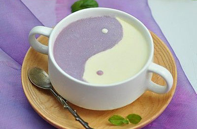炼奶紫薯果冻做法