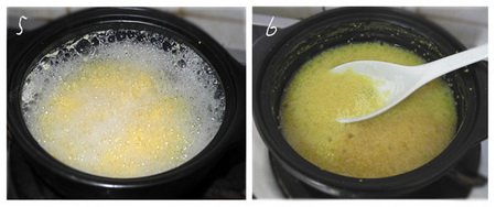 蛋黄小米粥步骤5-6