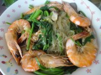 大虾炖菠菜的做法