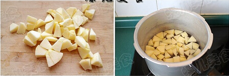 苹果玉米面粥做法步骤3-4