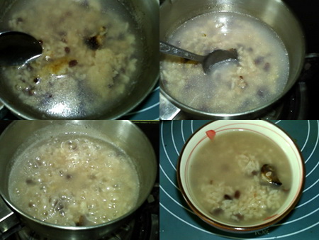 红豆腊肉粽子粥做法步骤2