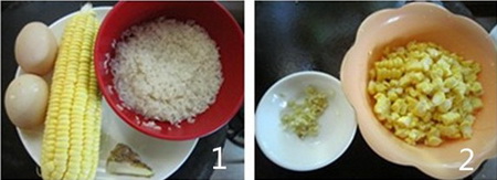 玉米蛋花粥步骤1-2