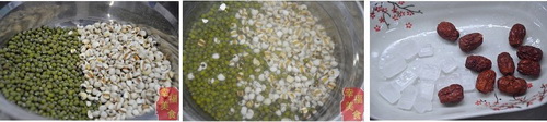 绿豆薏米银耳粥步骤3