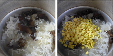 双耳玉米片大米粥做法步骤7