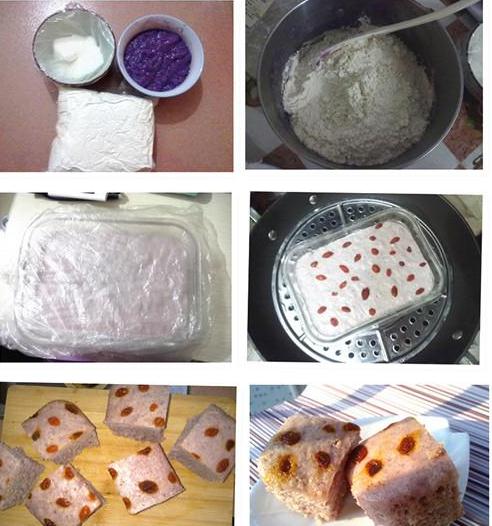 枸杞紫薯发糕怎么做