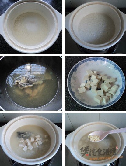 鳌花鱼豆腐粥的做法
