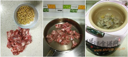 (2)黄豆排骨汤的做法