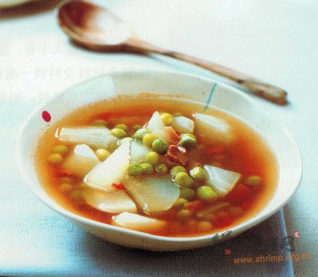 豌豆萝卜豆酱汤的做法
