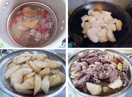 干锅萝卜炖牛肉的做法