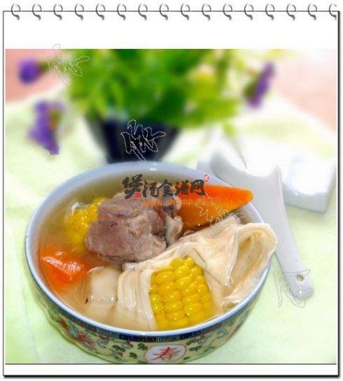 腐竹玉米马蹄汤的做法