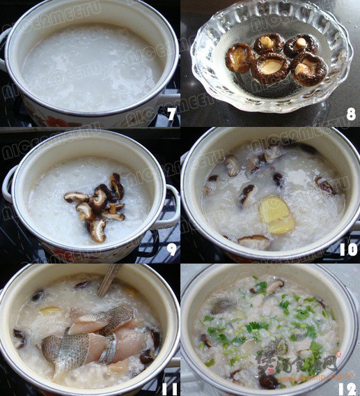 香菇鱼片粥的做法
