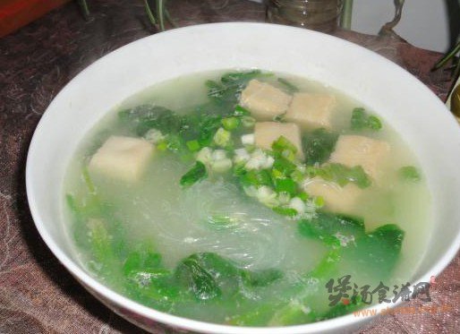 鱼豆腐粉丝菠菜汤的做法
