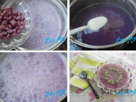 紫薯米粥的做法