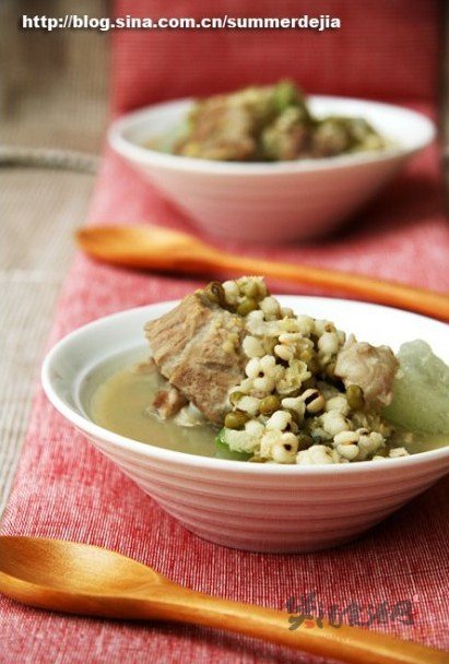 排骨冬瓜薏仁绿豆汤的做法